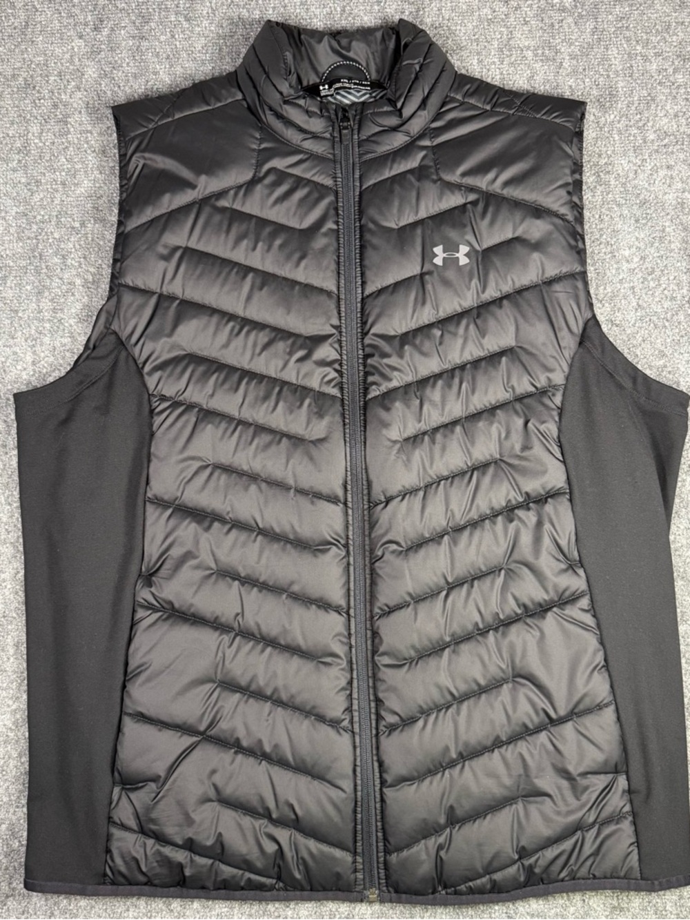 Under Armour ColdGear Puffer Vest Mens XXL Black Full Zip Hybrid - Picture 2 of 8